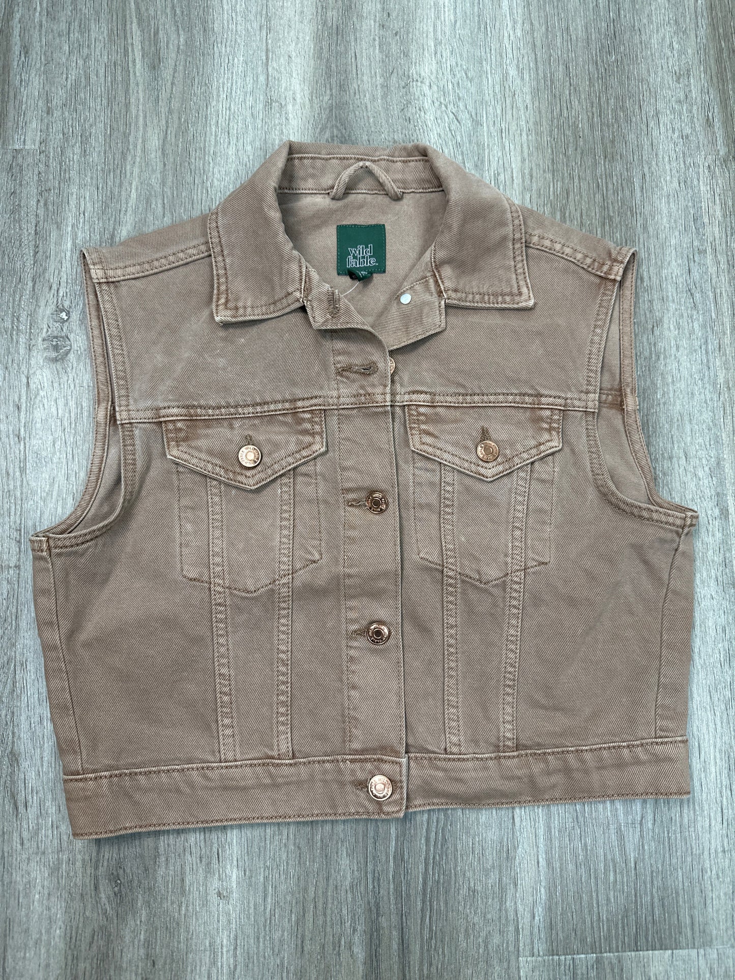 Vest Other By Wild Fable In Brown Denim, Size: Xs