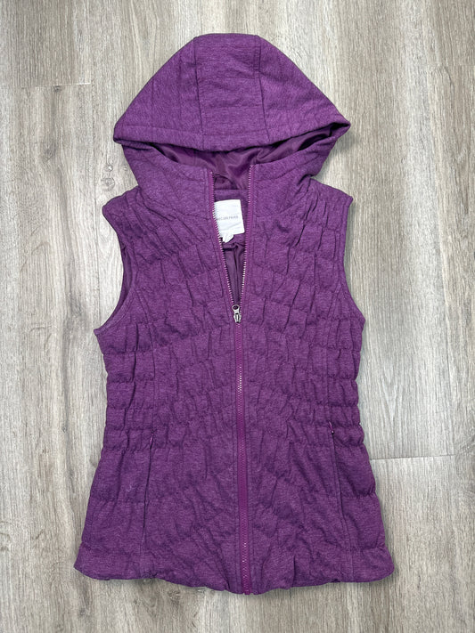 Vest Puffer & Quilted By Avec Les Filles In Purple, Size: Xs