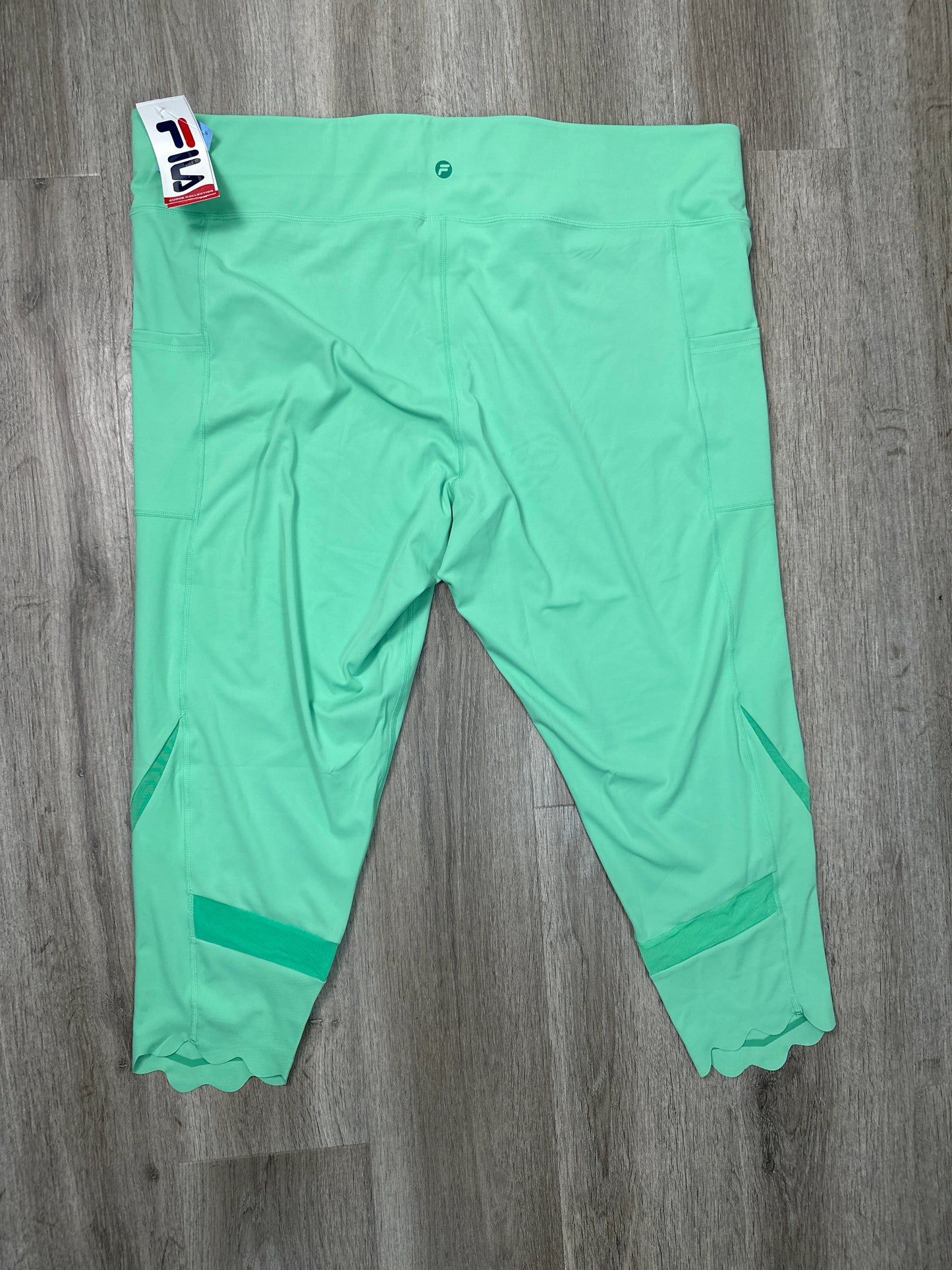 Athletic Leggings By Fila In Green, Size: 4x