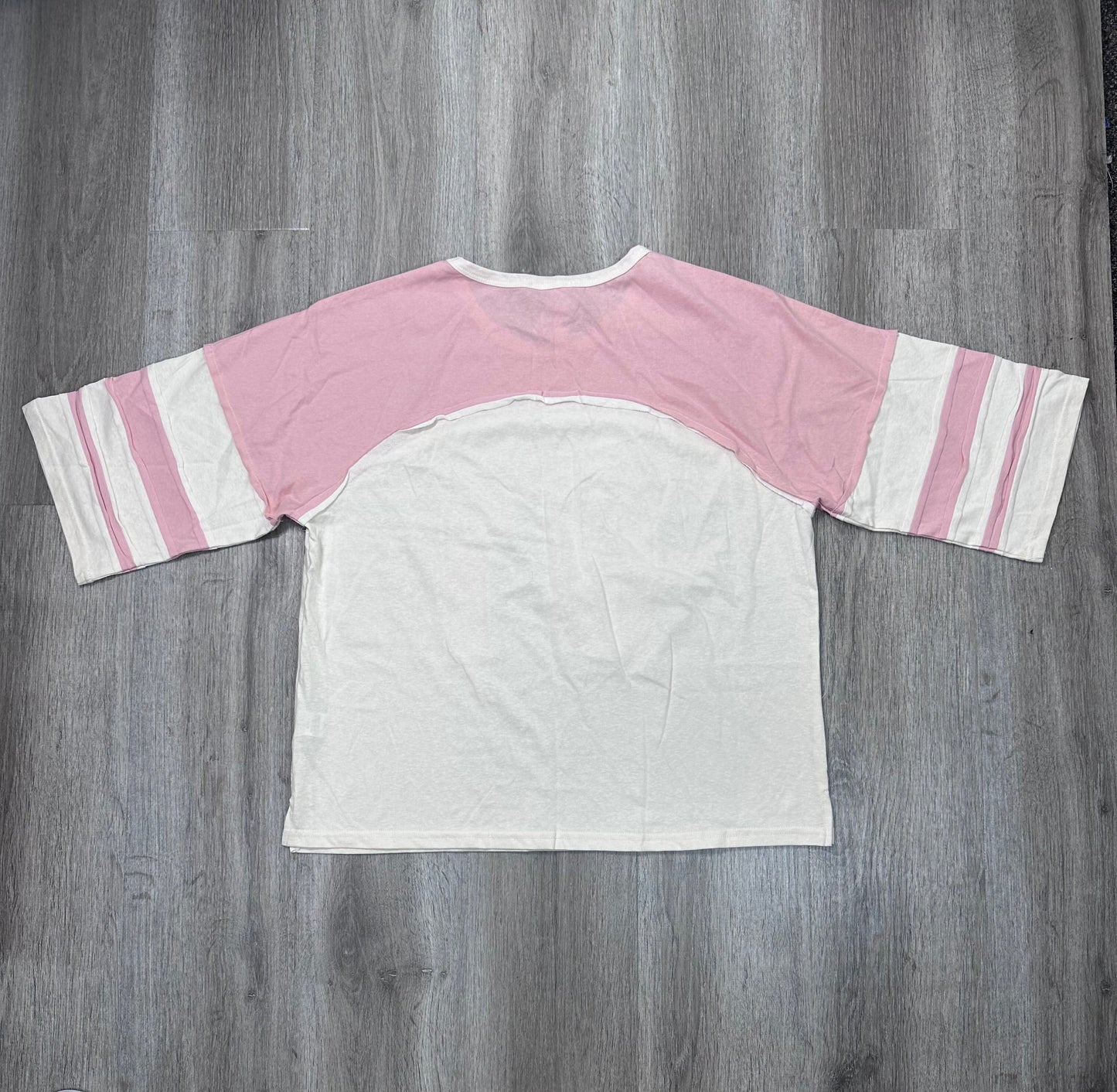 Top Short Sleeve By White Birch In Pink & Tan, Size: M