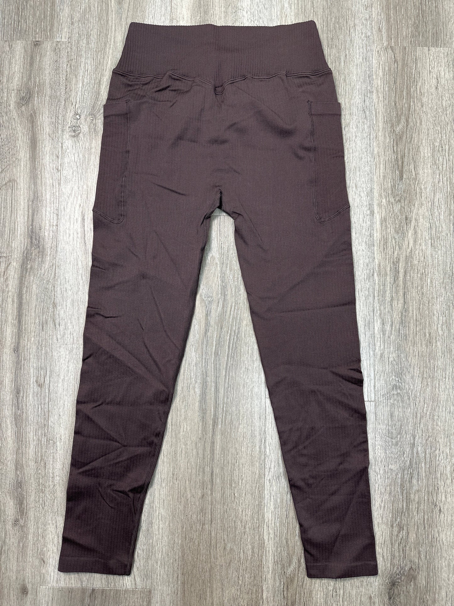 Athletic Leggings By Mono B In Brown, Size: L