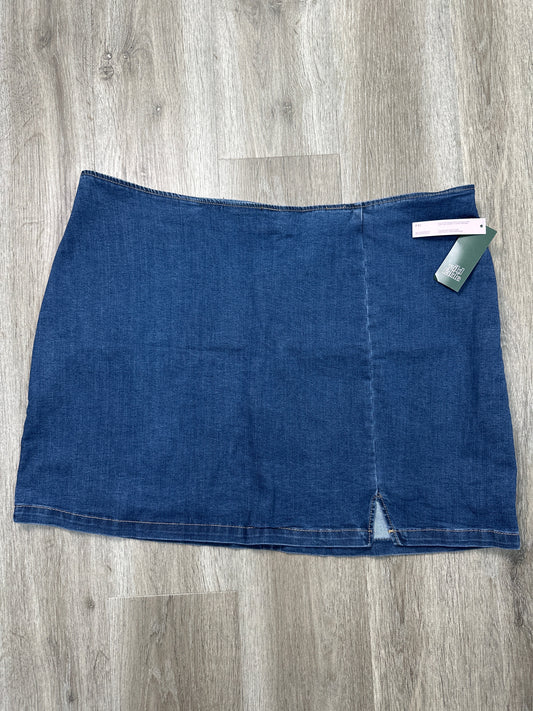 Skirt Mini & Short By Wild Fable In Blue Denim, Size: 3x