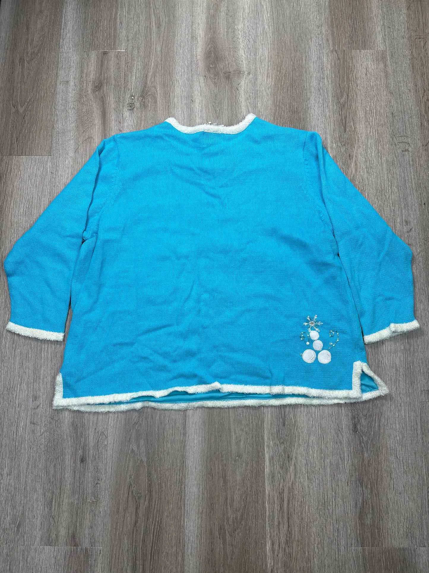 Sweater By Quaker Factory In Blue, Size: 3x