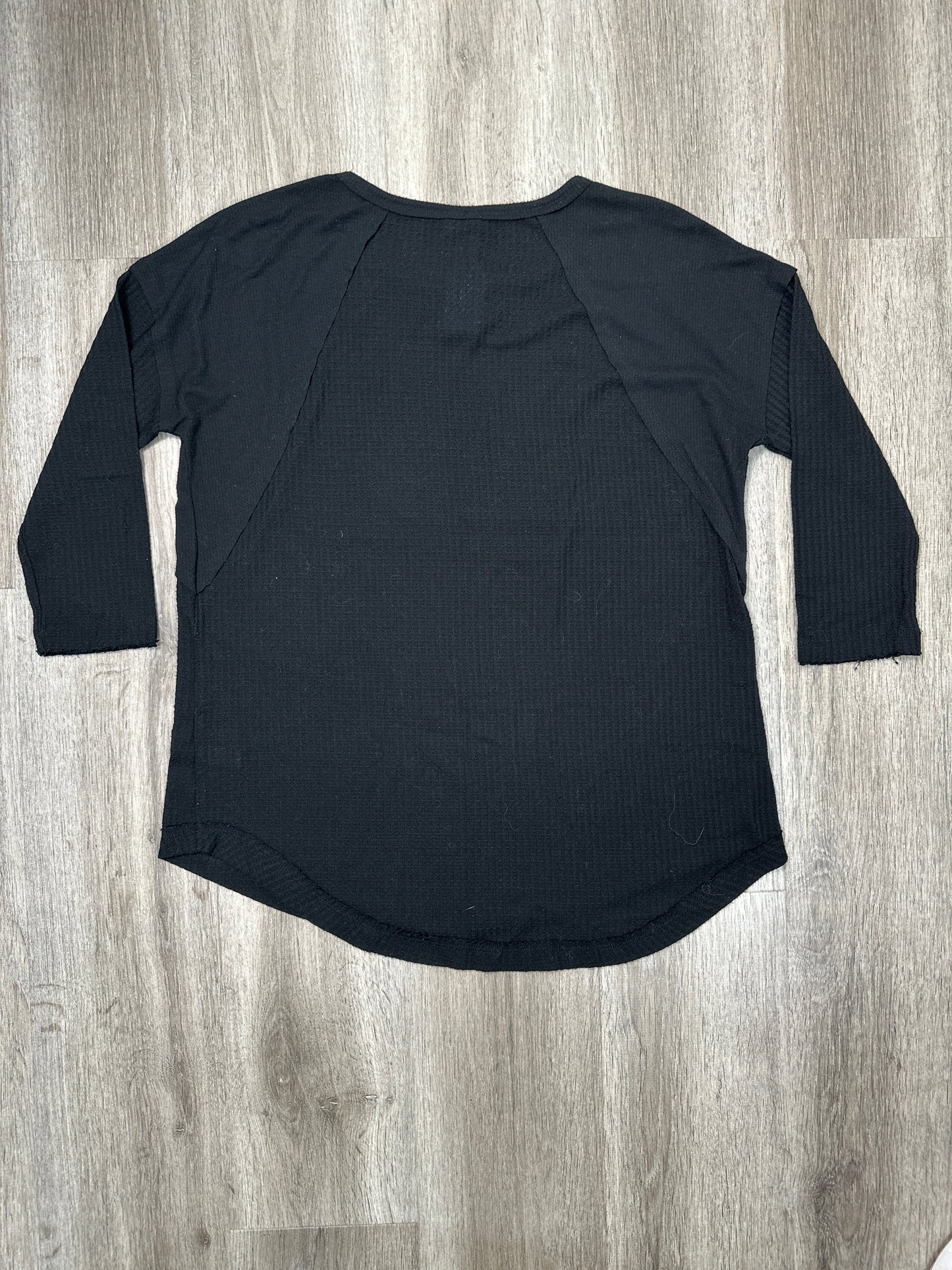 Top 3/4 Sleeve By Cato In Black, Size: L