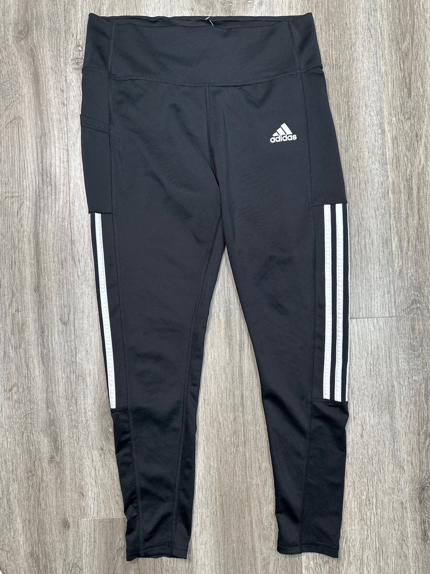 Athletic Leggings By Adidas In Black, Size: L