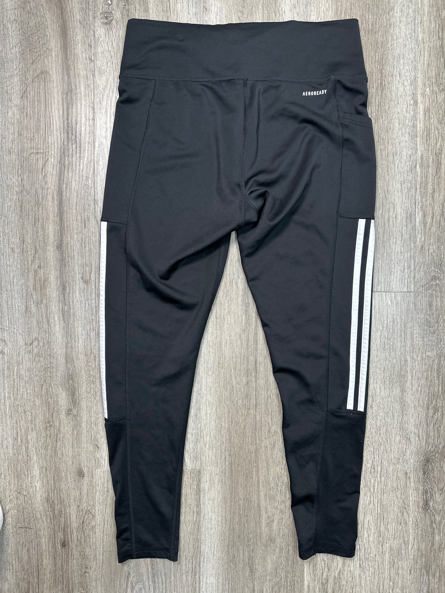 Athletic Leggings By Adidas In Black, Size: L