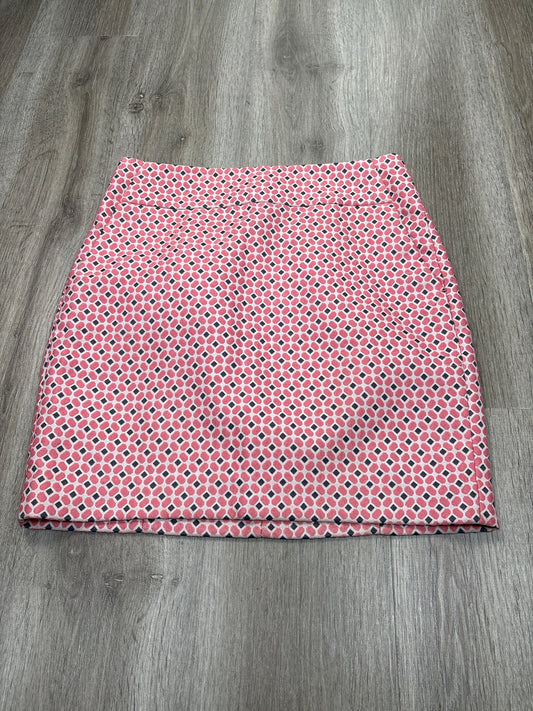 Skirt Mini & Short By Ann Taylor In Pink & White, Size: Xs