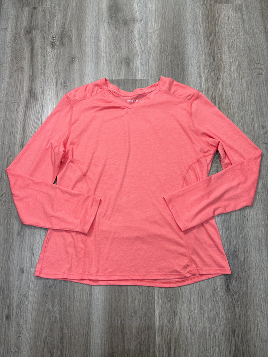 Athletic Top Long Sleeve Crewneck By Clothes Mentor In Orange, Size: Xl