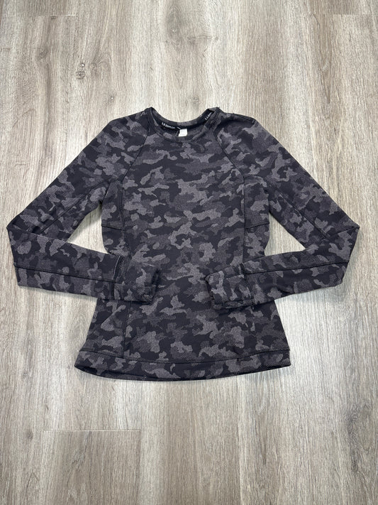 Athletic Top Long Sleeve Crewneck By Lululemon In Camouflage Print, Size: S