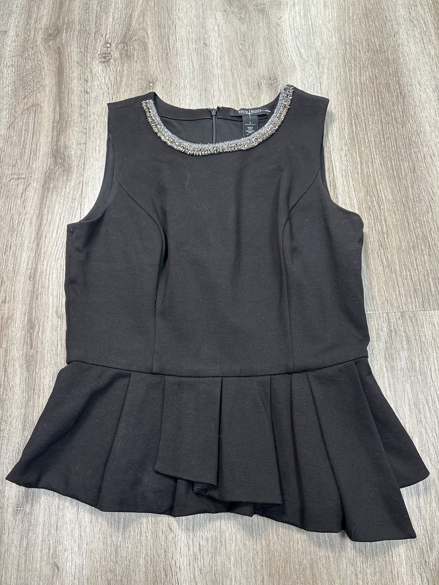 Blouse Sleeveless By White House Black Market In Black, Size: S