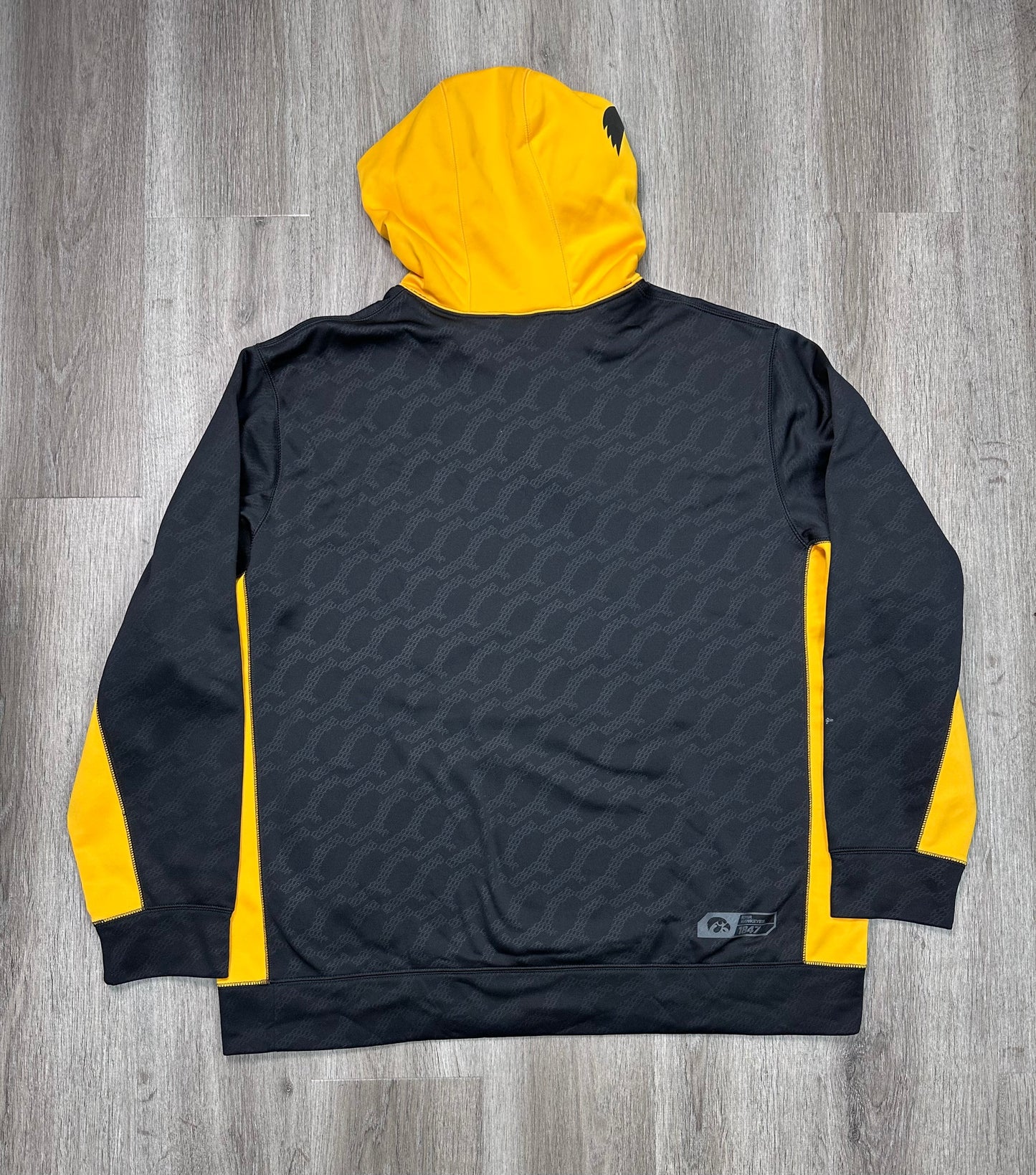 Sweatshirt Hoodie By Nike Apparel In Black & Gold, Size: Xxl