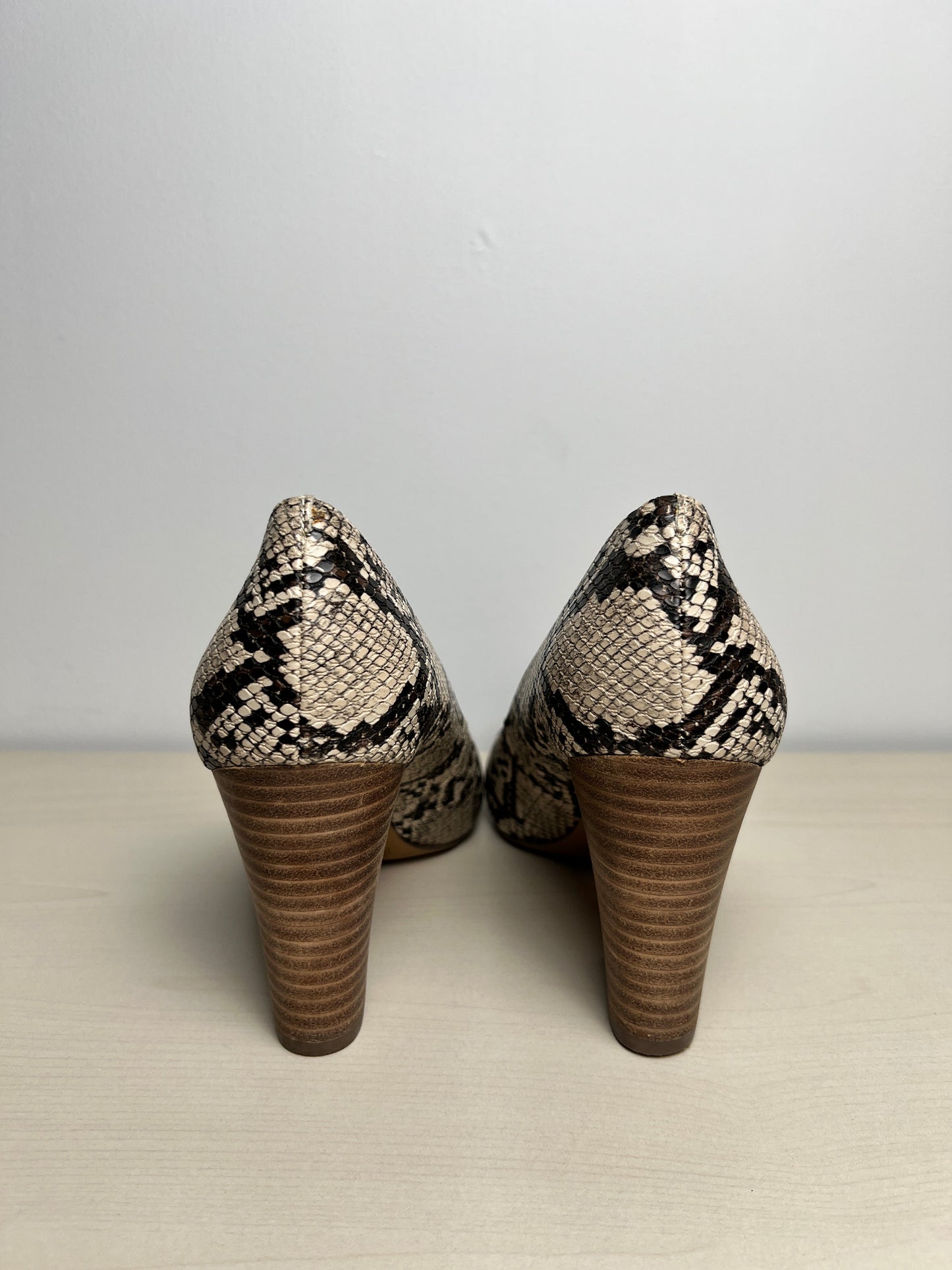 Shoes Heels Block By Crown Vintage In Snakeskin Print, Size: 8