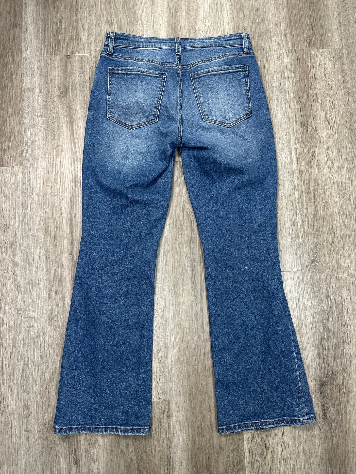 Jeans Flared By Kut In Blue Denim, Size: 4