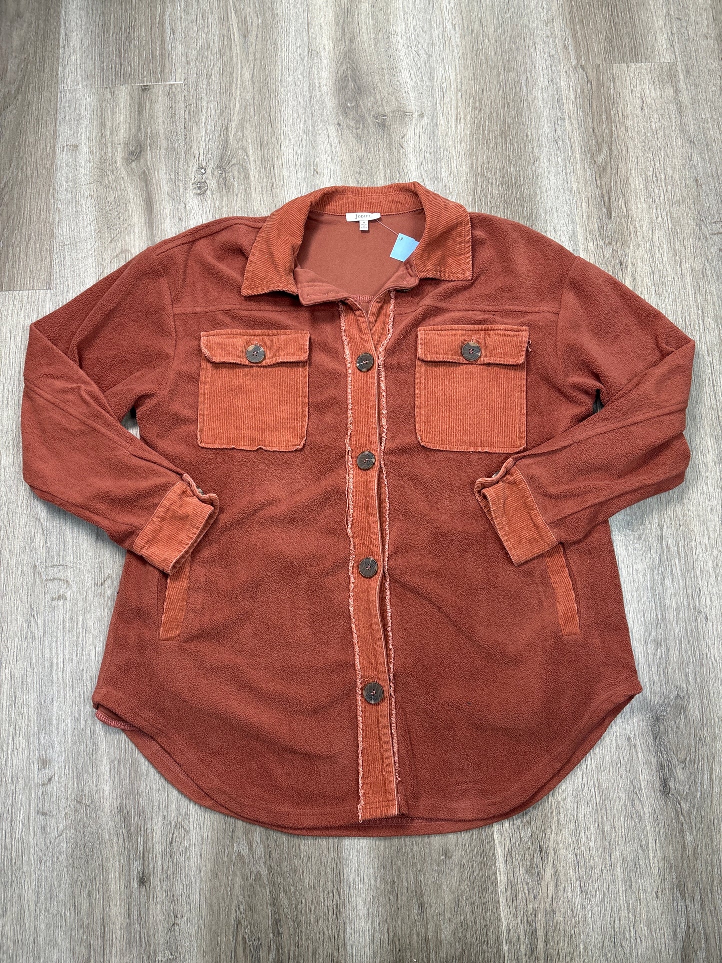 Jacket Shirt By Jodifl In Orange, Size: M