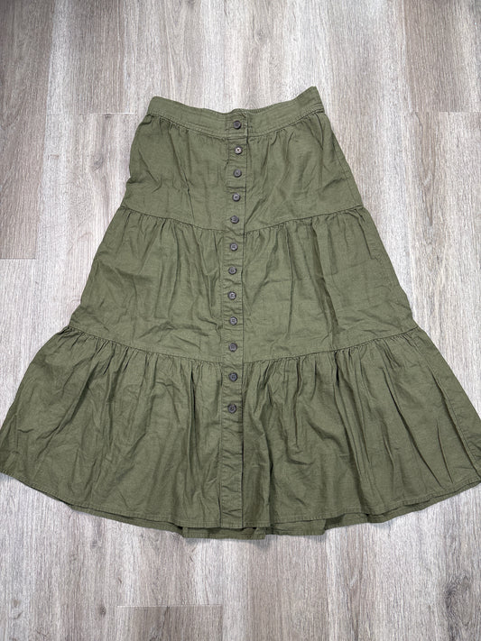 Skirt Midi By Banana Republic In Green, Size: S