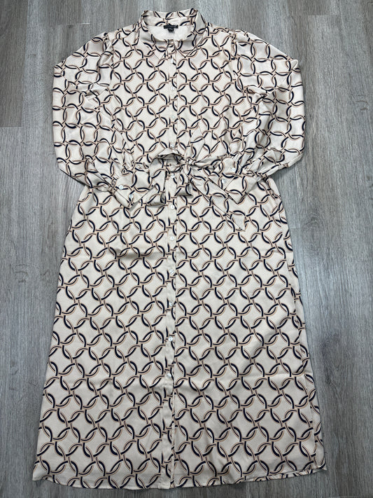 Dress Casual Midi By Ann Taylor In Tan, Size: M