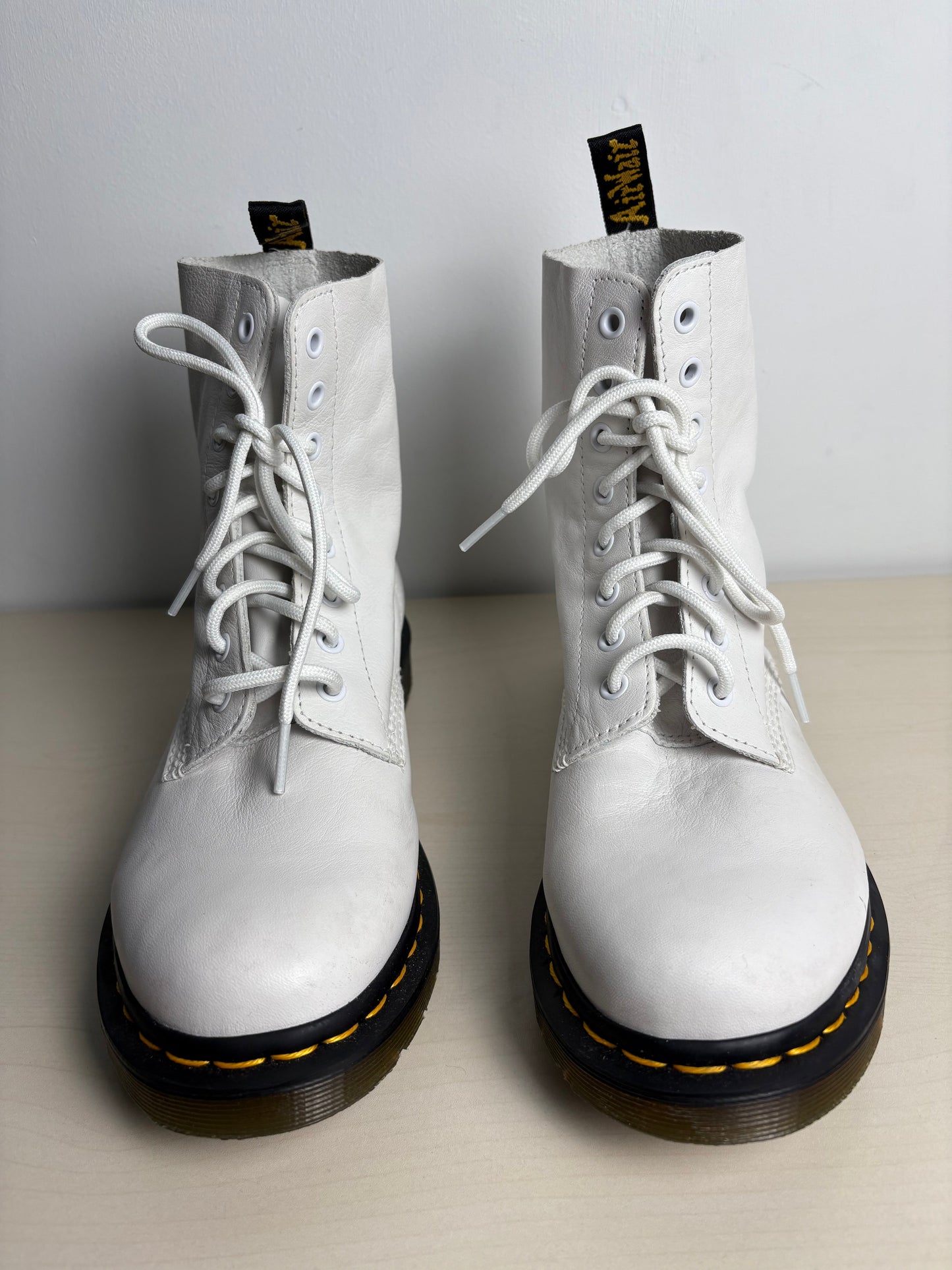 Boots Combat By Dr Martens In White, Size: 9