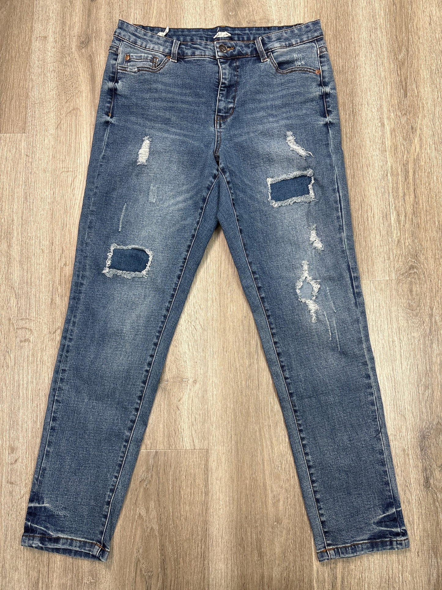 Jeans Boyfriend By Tribal In Blue Denim, Size: 12