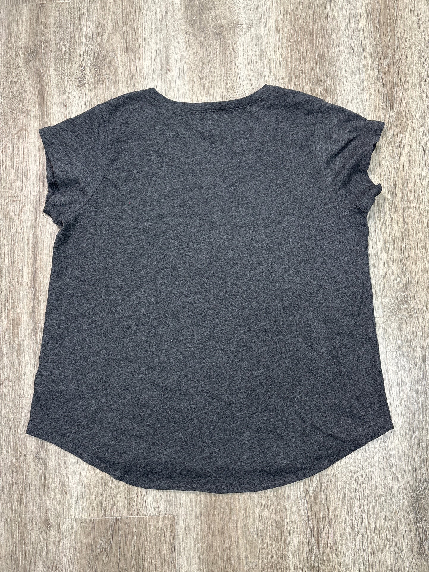 Top Short Sleeve By Lucky Brand In Grey, Size: Xl