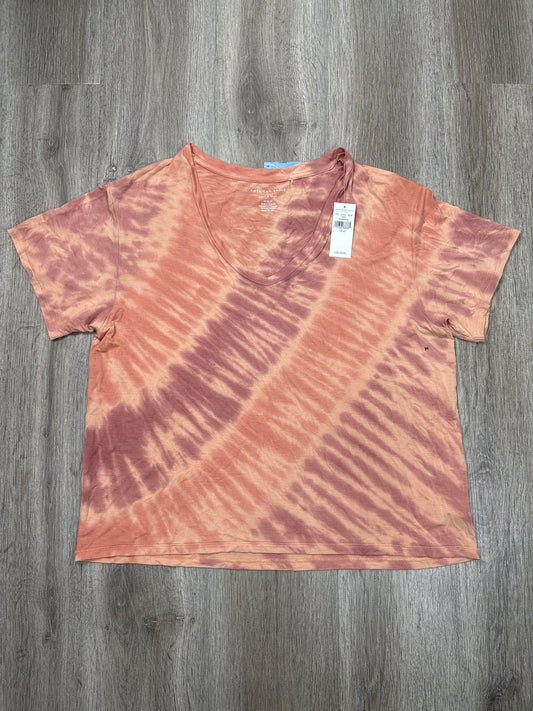 Top Short Sleeve By American Eagle In Orange, Size: M