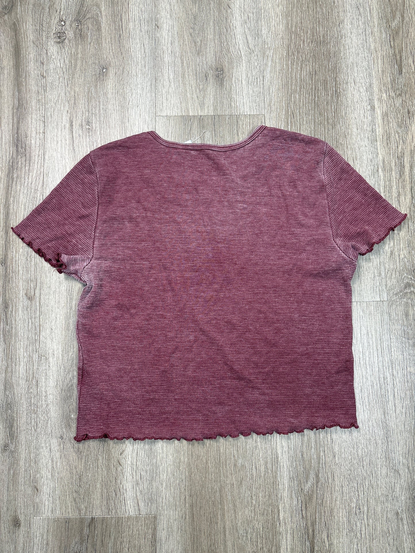 Top Short Sleeve By American Eagle In Purple, Size: L