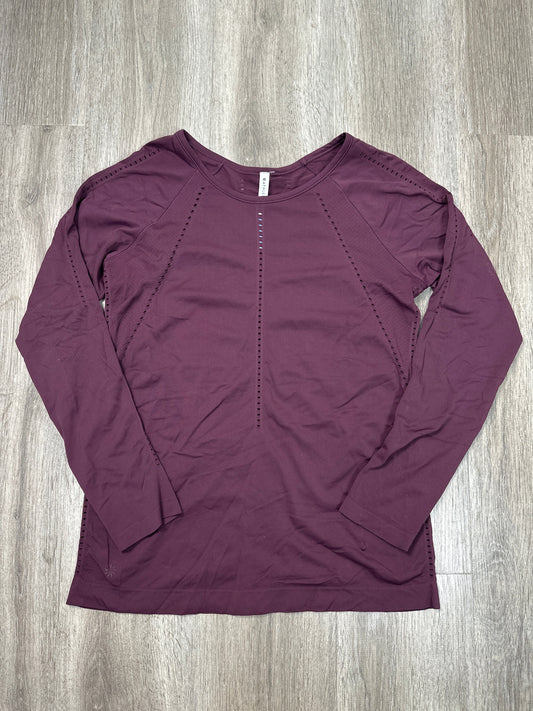 Athletic Top Long Sleeve Crewneck By Athleta In Purple, Size: M