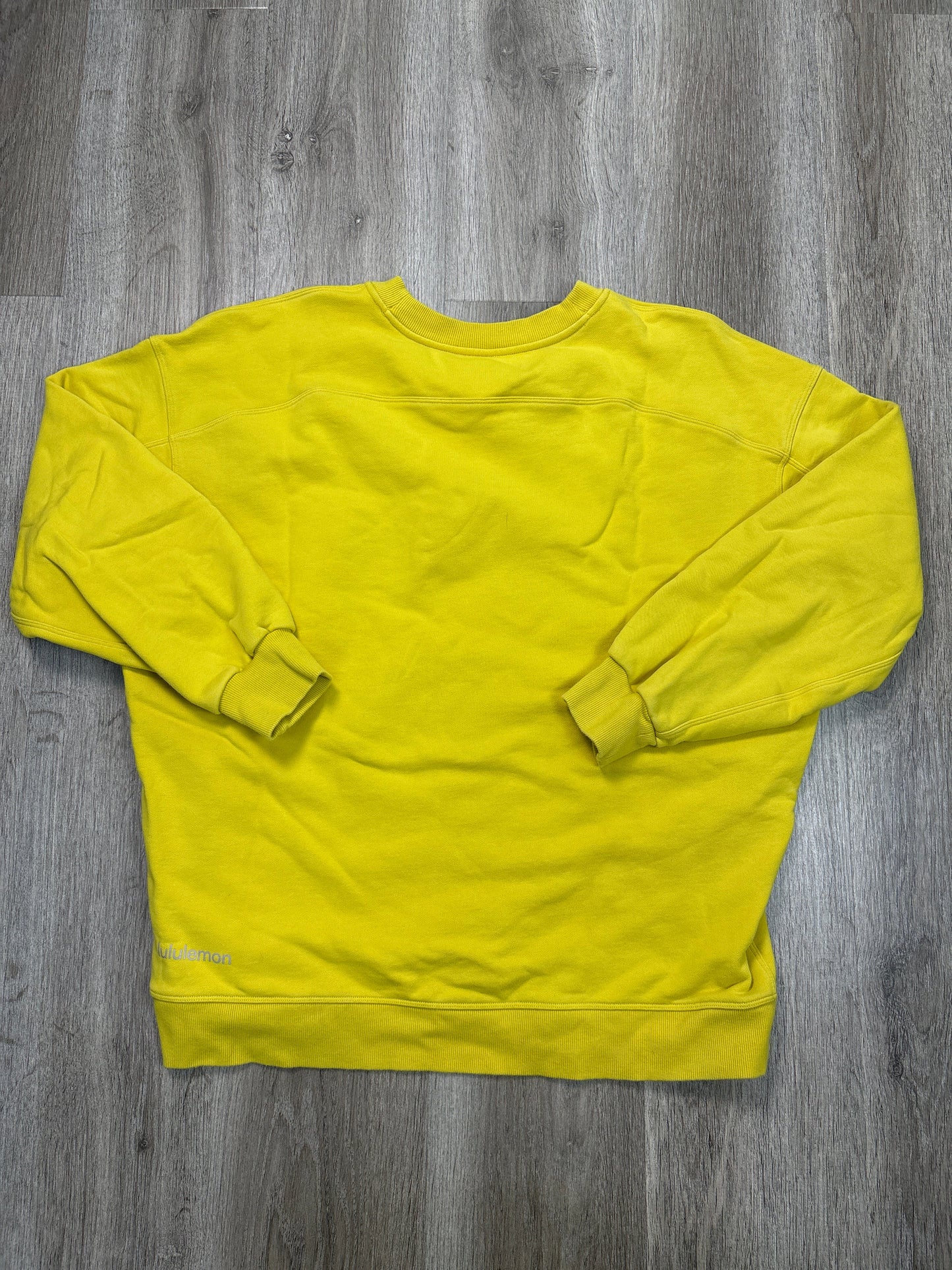 Athletic Sweatshirt Crewneck By Lululemon In Yellow, Size: M