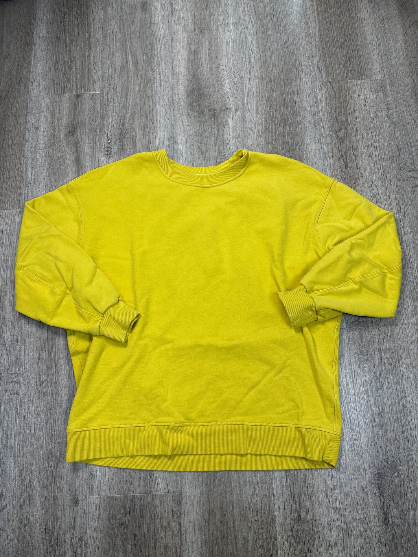 Athletic Sweatshirt Crewneck By Lululemon In Yellow, Size: M