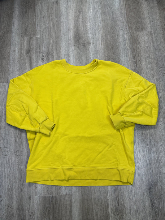 Athletic Sweatshirt Crewneck By Lululemon In Yellow, Size: M