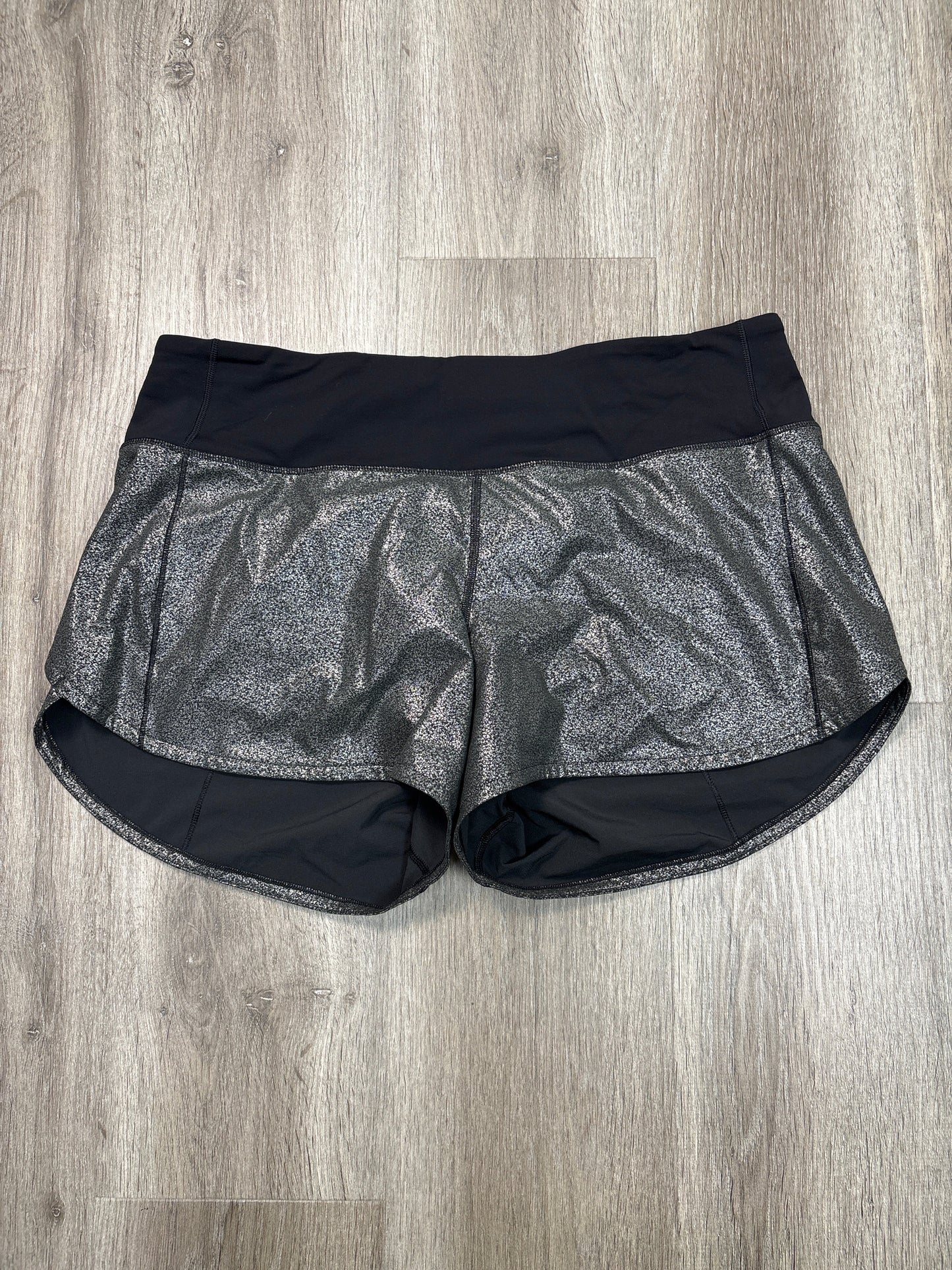 Athletic Shorts By Lululemon In Black & Grey, Size: M