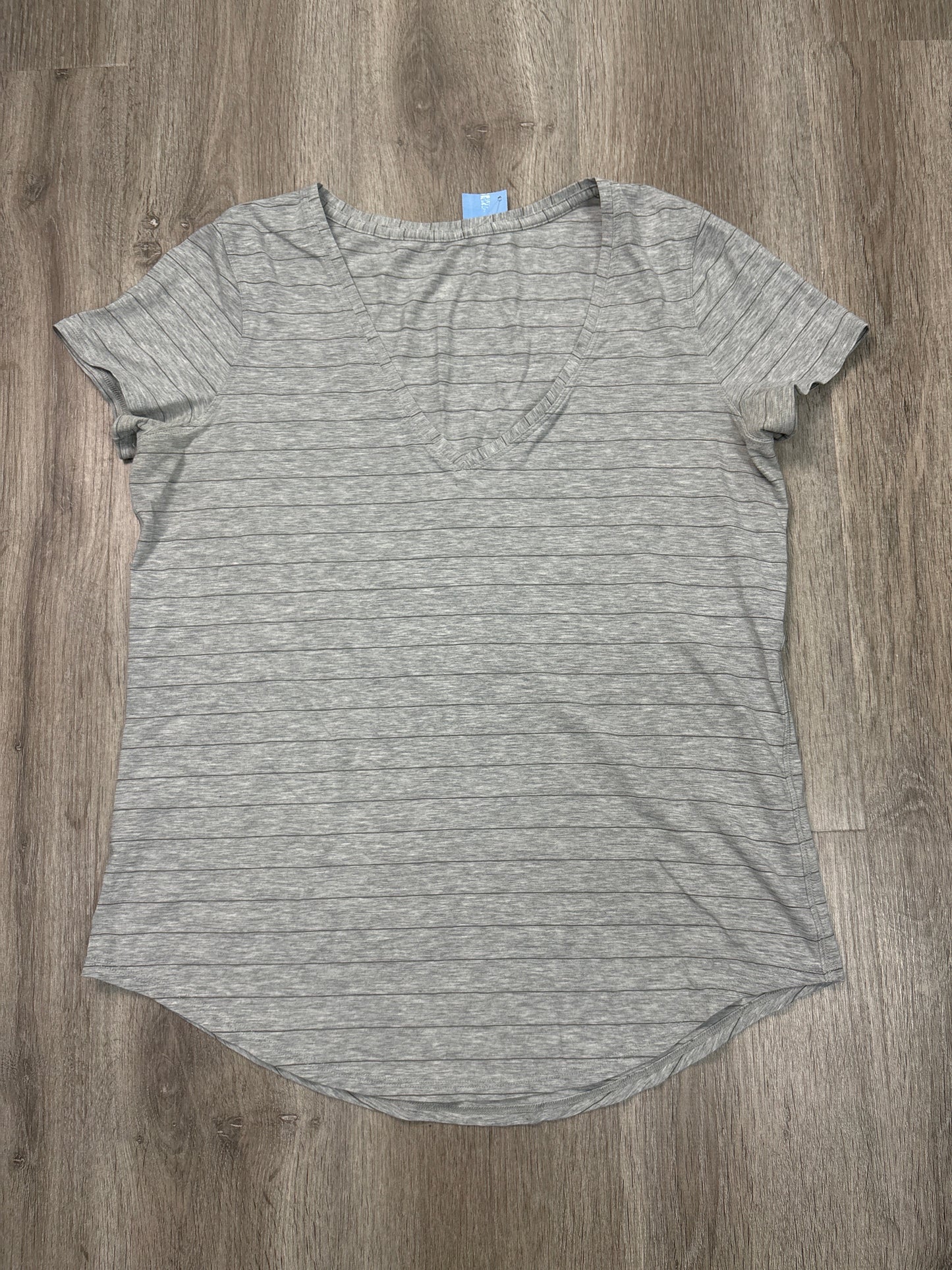 Top Short Sleeve By Lululemon In Grey, Size: M