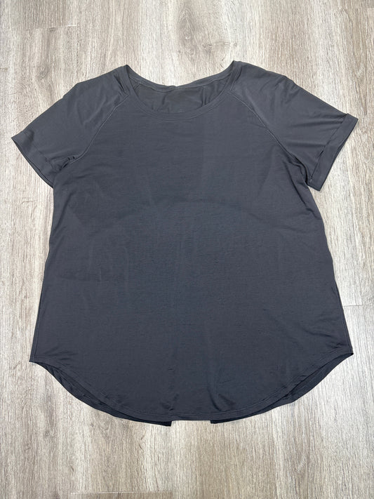 Athletic Top Short Sleeve By Lululemon In Black, Size: M