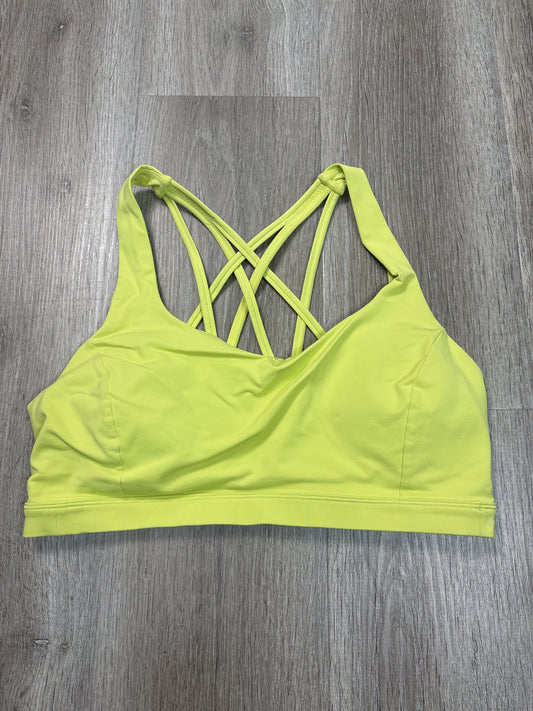 Athletic Bra By Lululemon In Yellow, Size: M