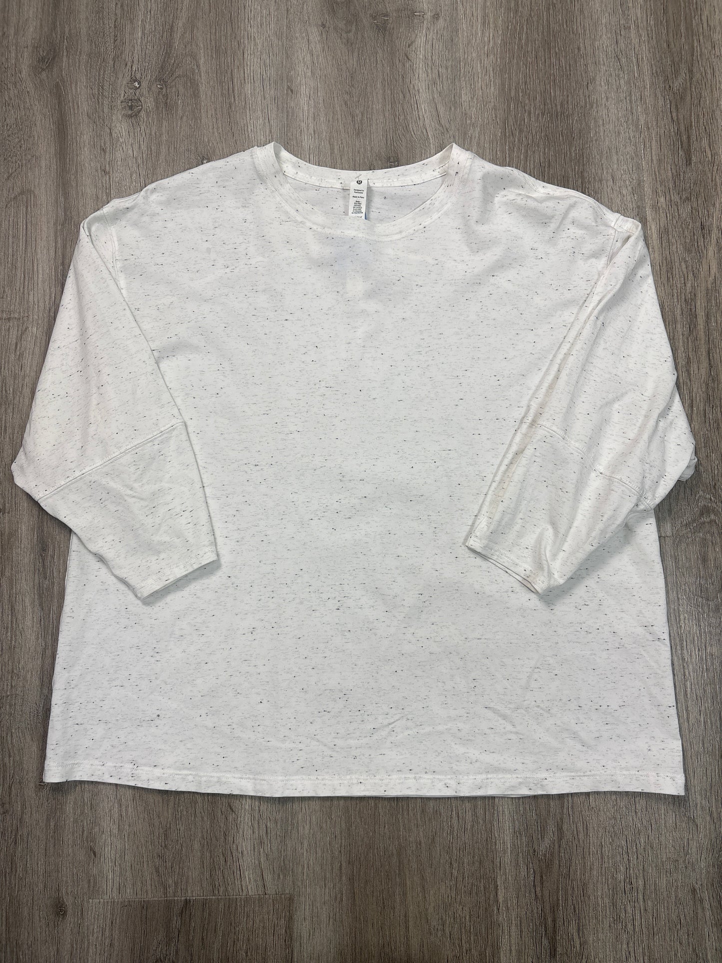 Top 3/4 Sleeve By Lululemon In White, Size: M