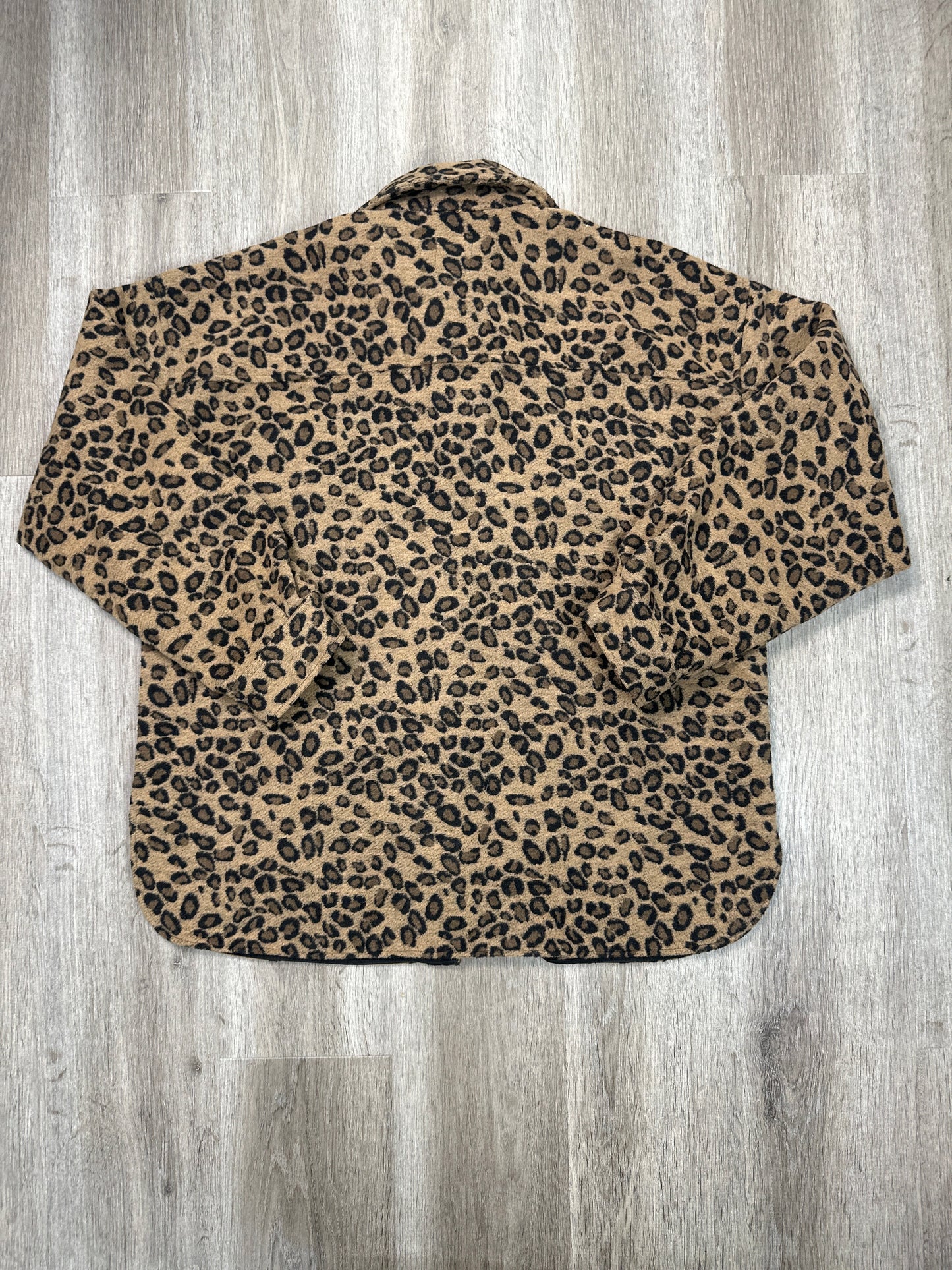 Jacket Shirt By Wild Fable In Leopard Print, Size: Xxl