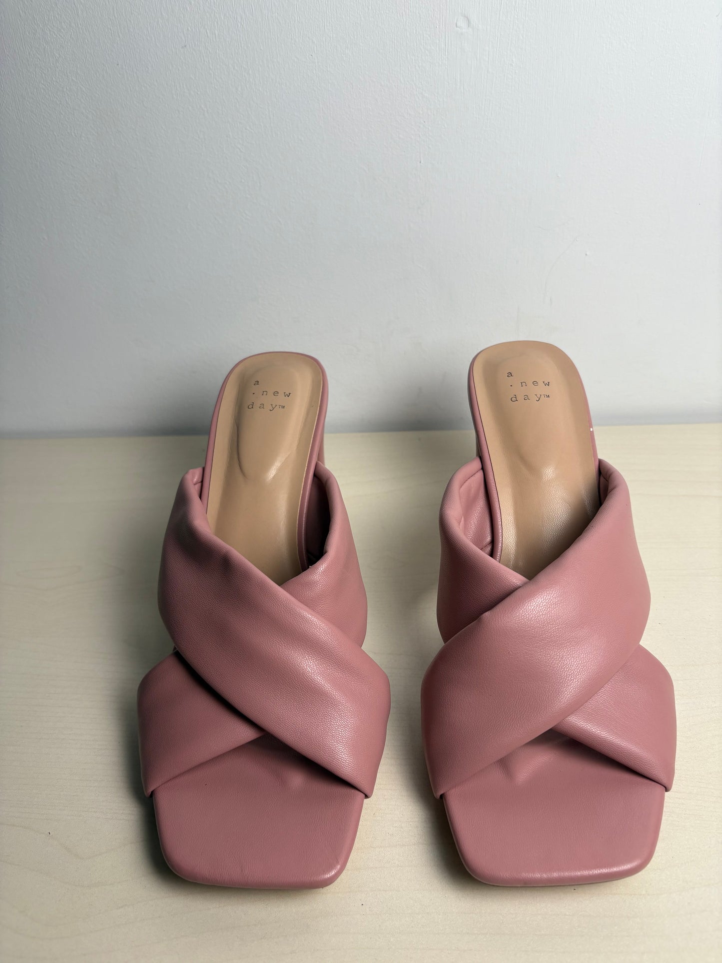 Sandals Heels Block By A New Day In Pink, Size: 11