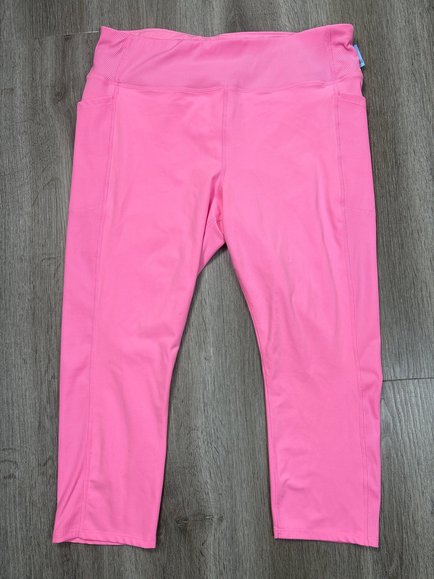 Athletic Leggings By Athletic Works In Pink, Size: Xl