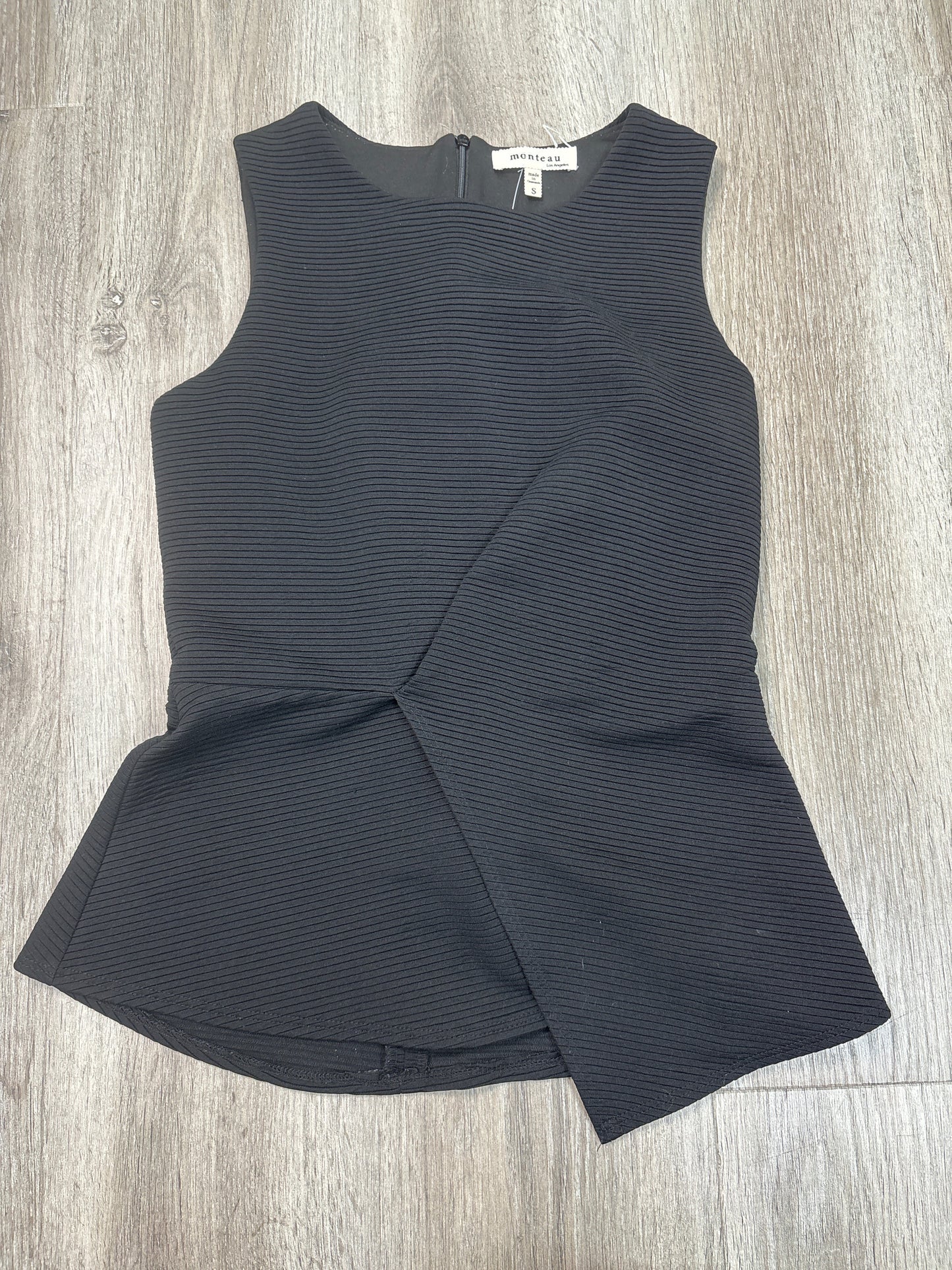 Blouse Sleeveless By Monteau In Black, Size: S