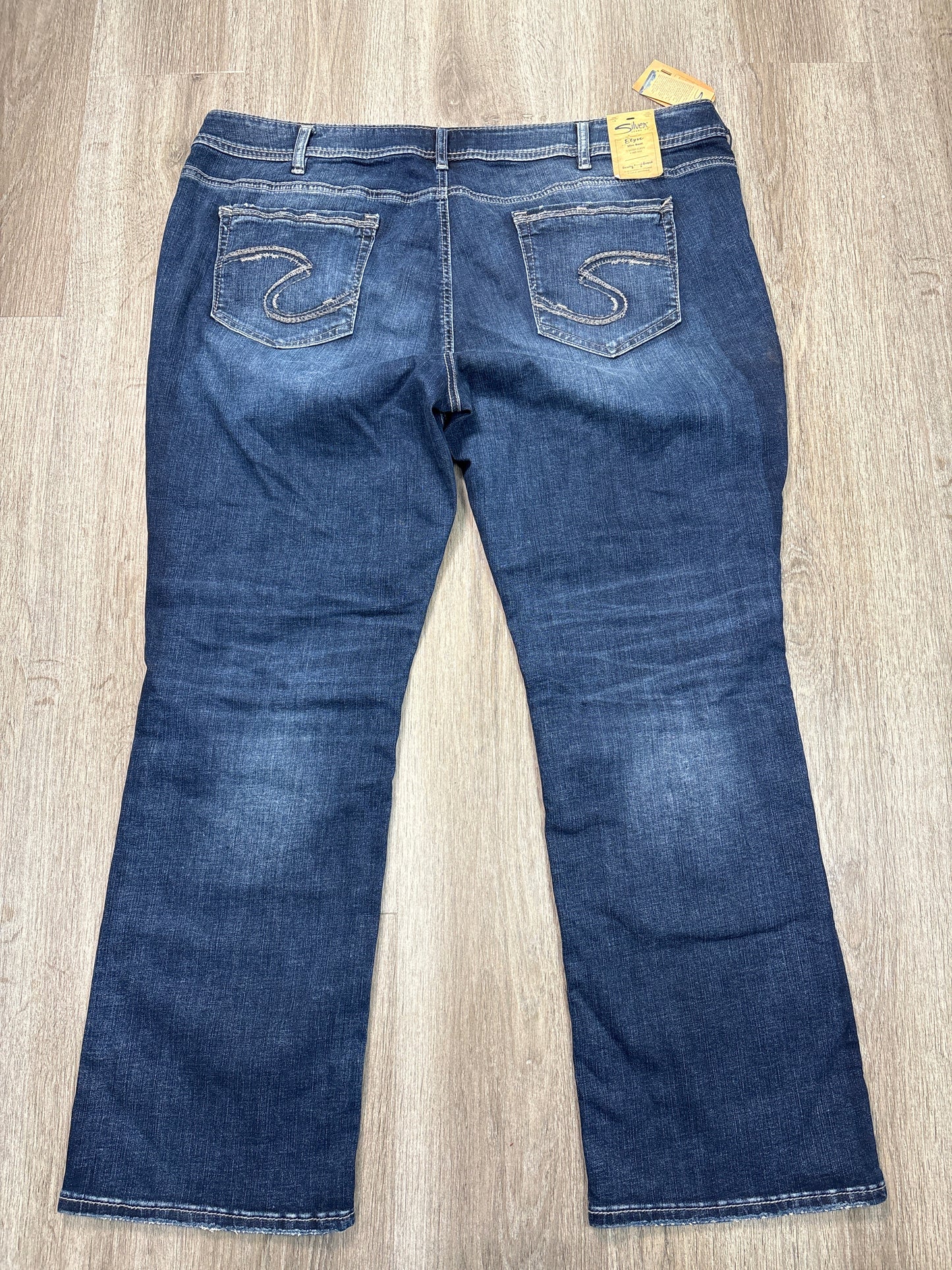 Jeans Boot Cut By Silver In Blue Denim, Size: 22