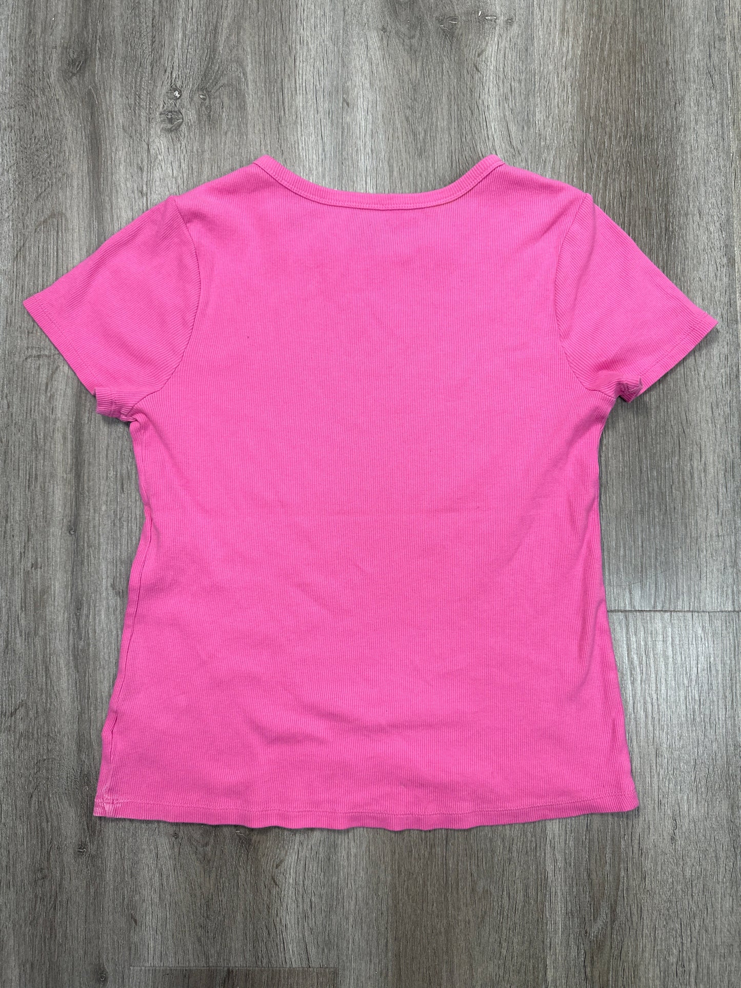 Top Short Sleeve Basic By Time And Tru In Pink, Size: M