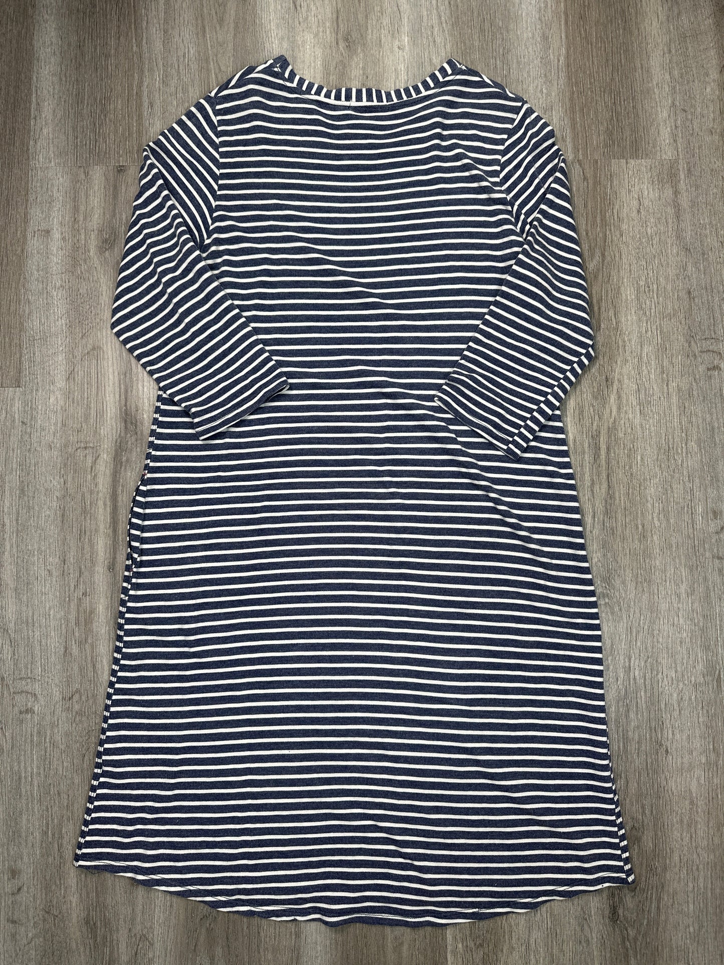 Dress Casual Midi By Fresh Produce In Blue & White, Size: L