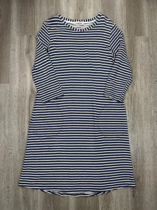 Dress Casual Midi By Fresh Produce In Blue & White, Size: L