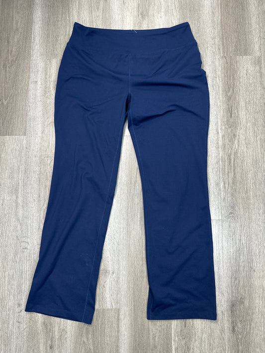 Athletic Leggings By Lands End In Blue, Size: L