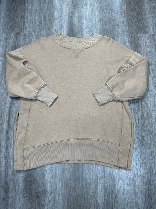 Sweatshirt Crewneck By Aerie In Tan, Size: Xs