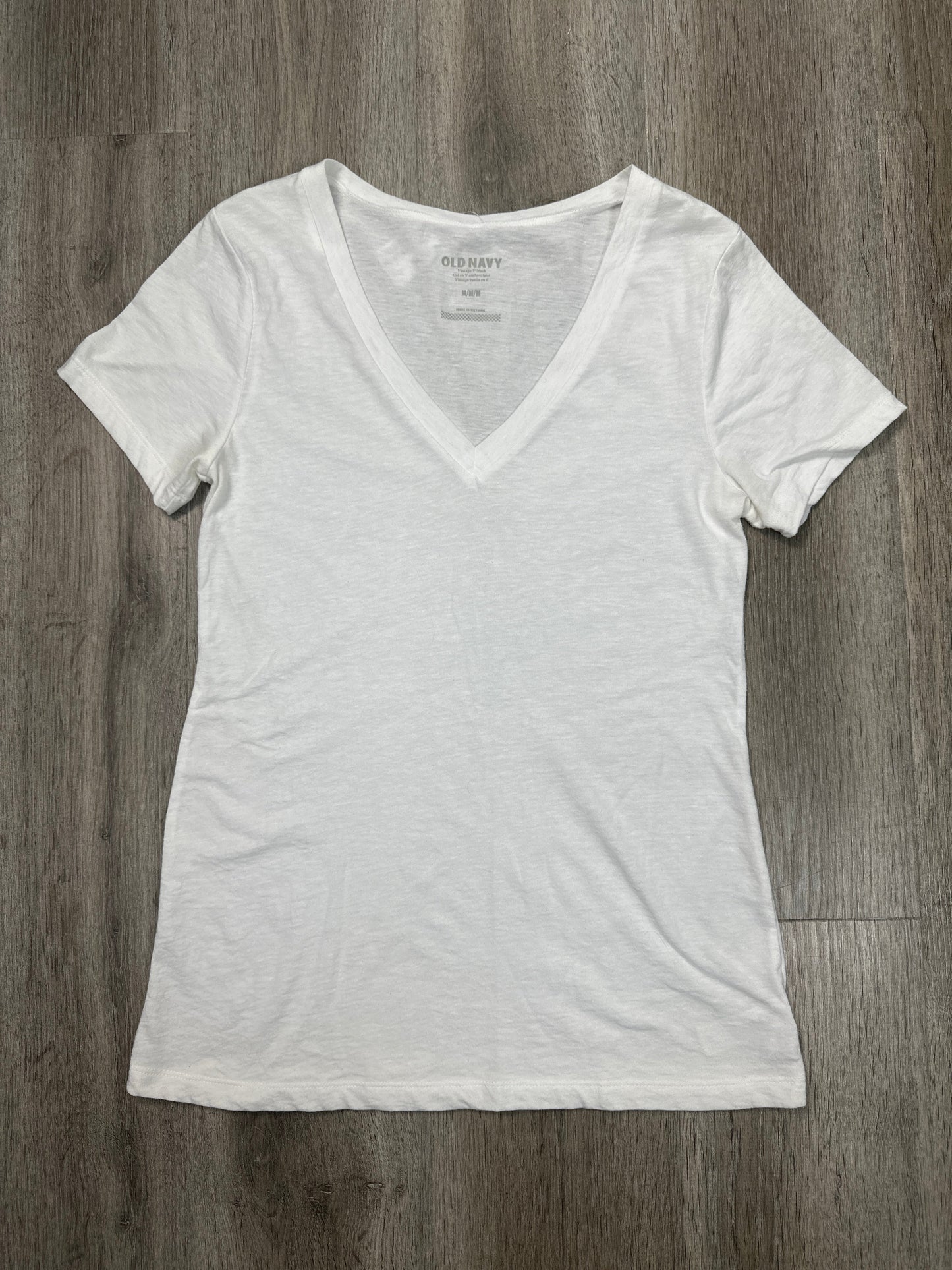 Top Short Sleeve Basic By Old Navy In White, Size: M