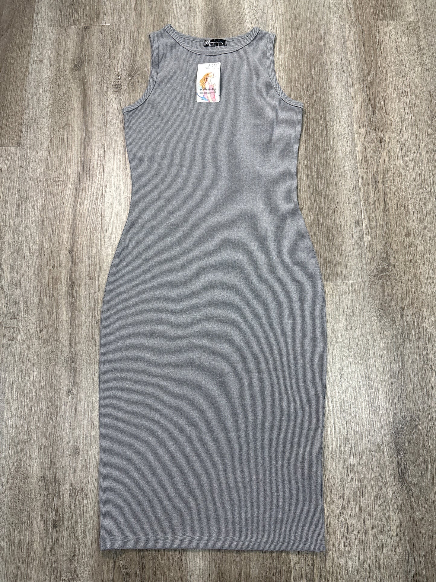 Dress Casual Midi By Pretty Garden In Grey, Size: S