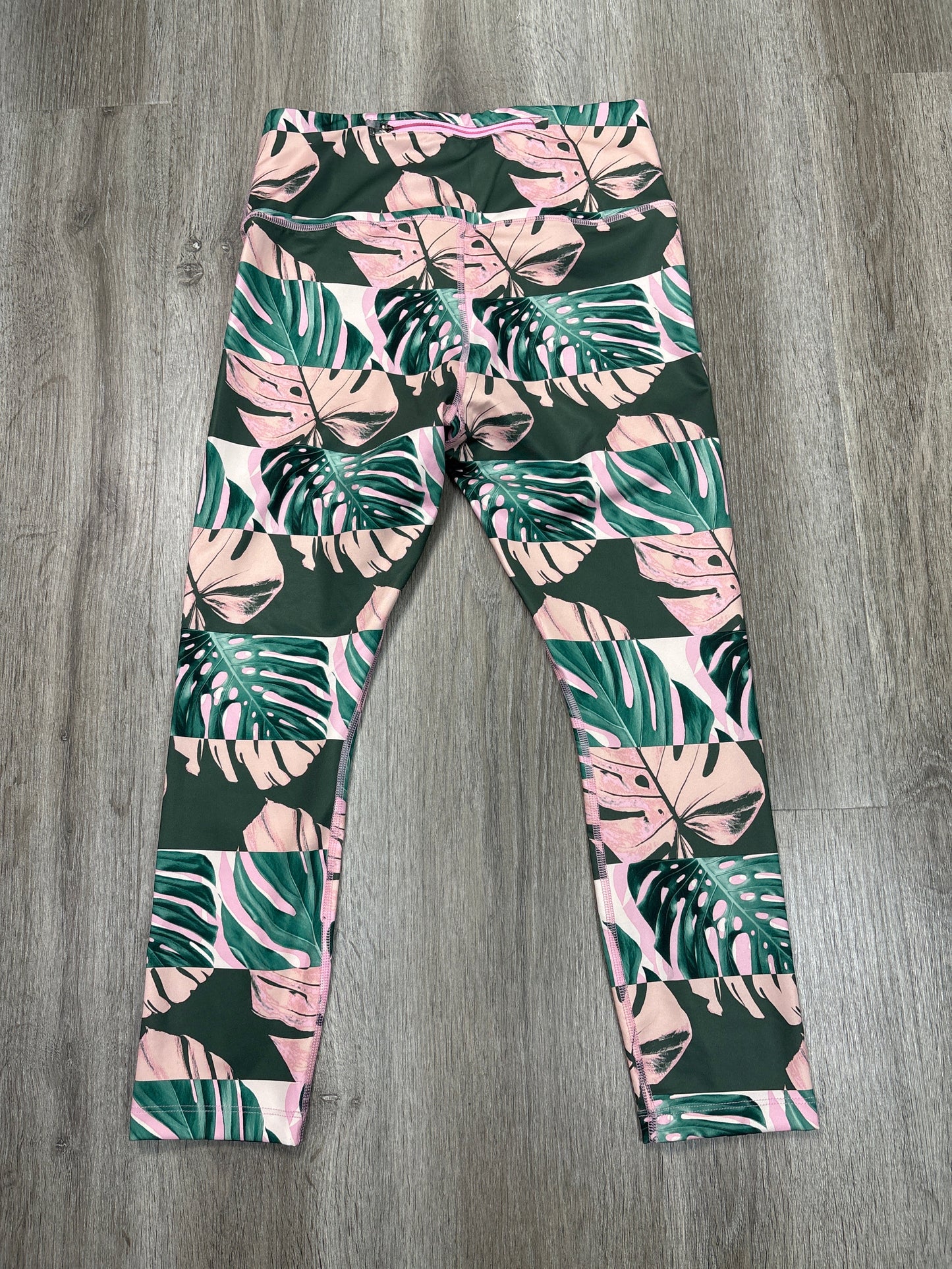 Athletic Leggings By Nike Apparel In Tropical Print, Size: M