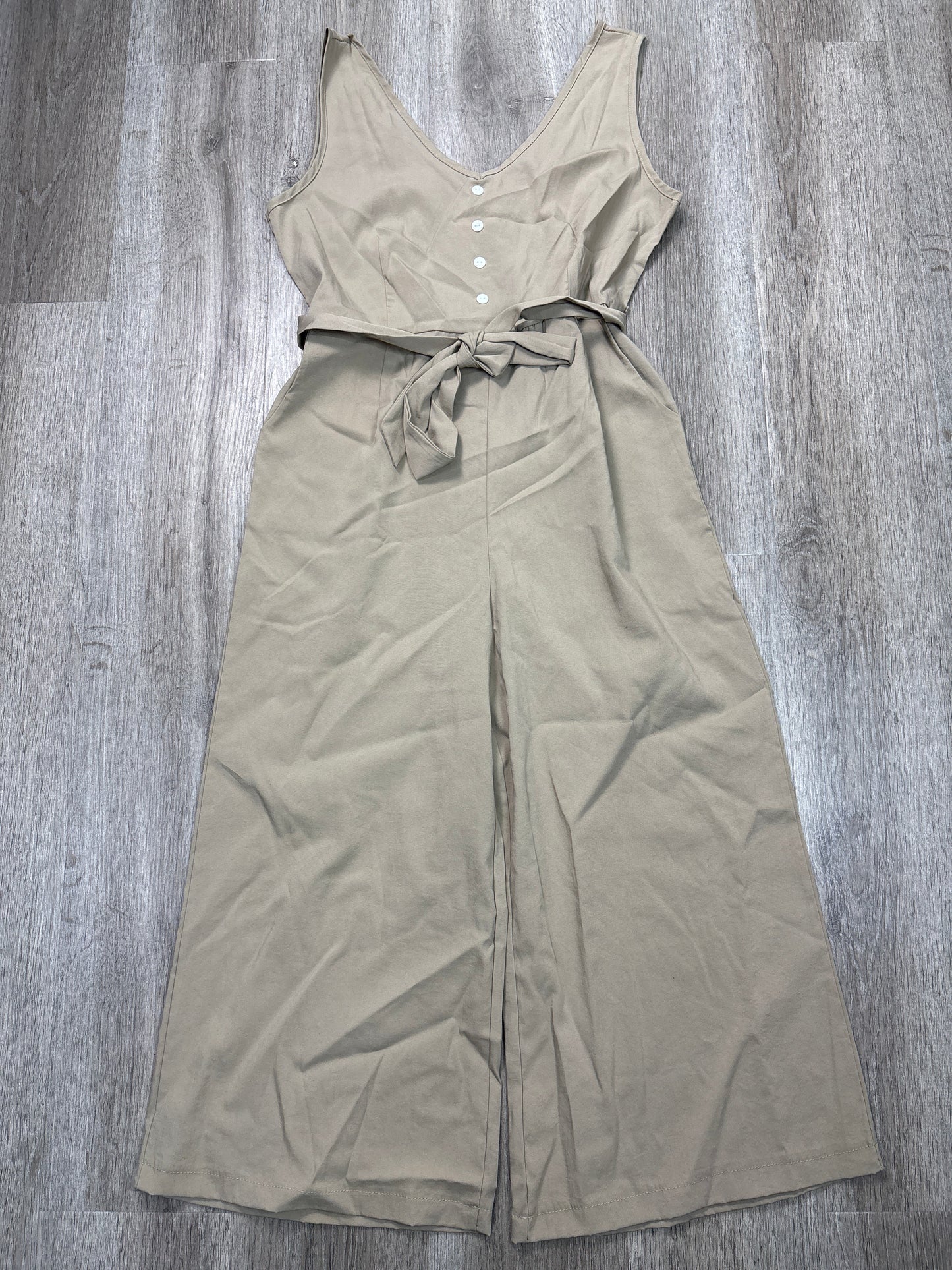 Jumpsuit By Ecowish In Tan, Size: L