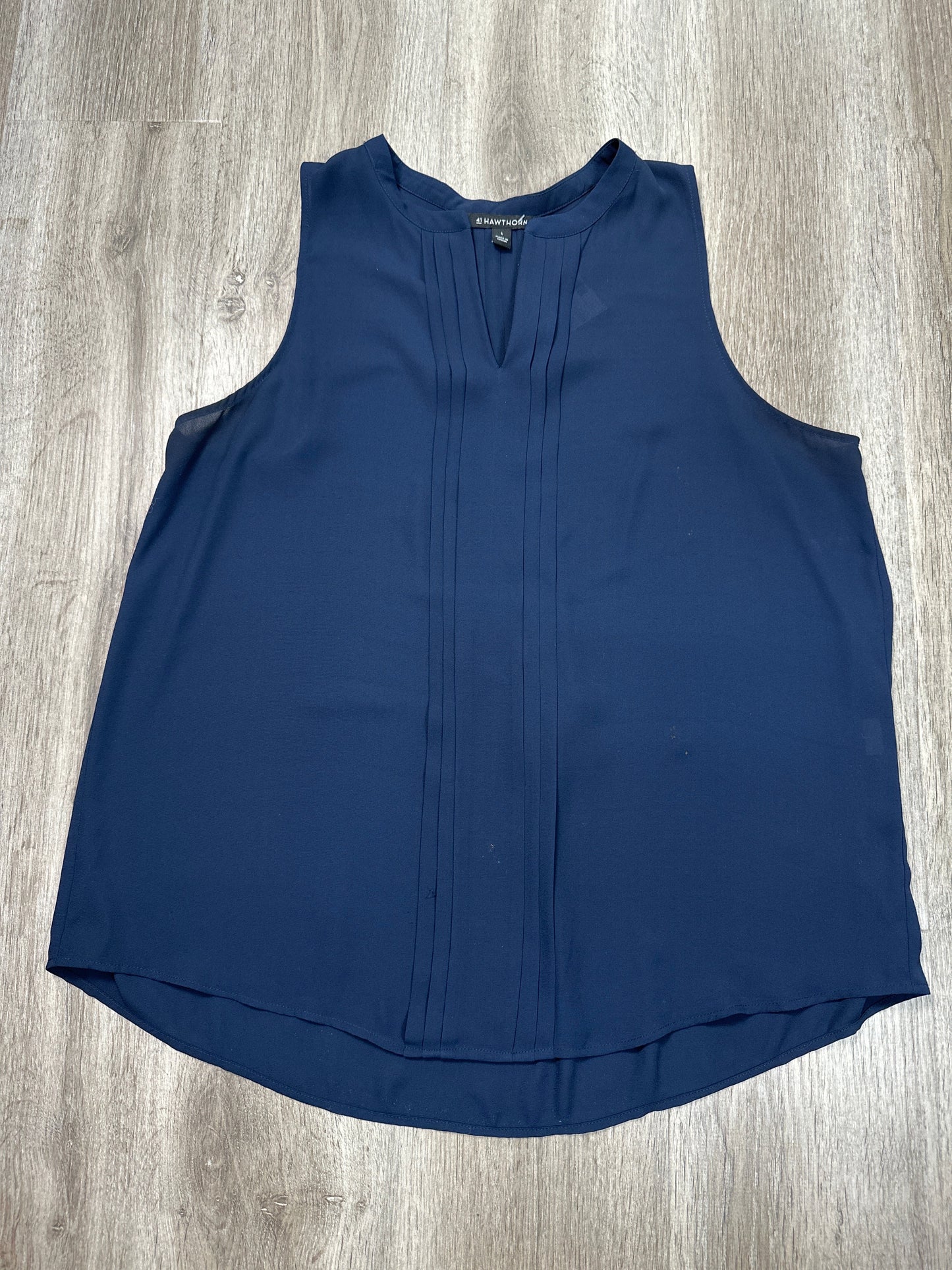 Blouse Sleeveless By 41 Hawthorn In Navy, Size: L