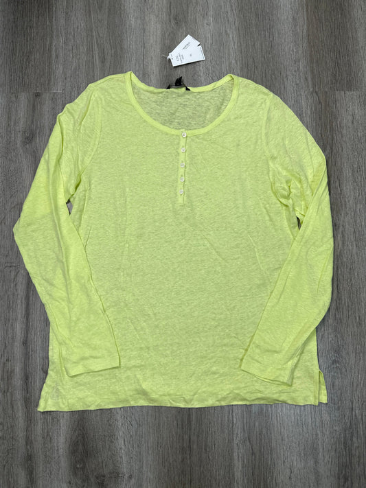 Top Long Sleeve By Banana Republic In Yellow, Size: Xl